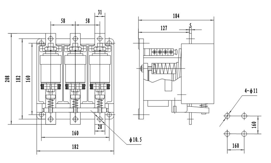 ckj5-250a/1140 vacuum contactor