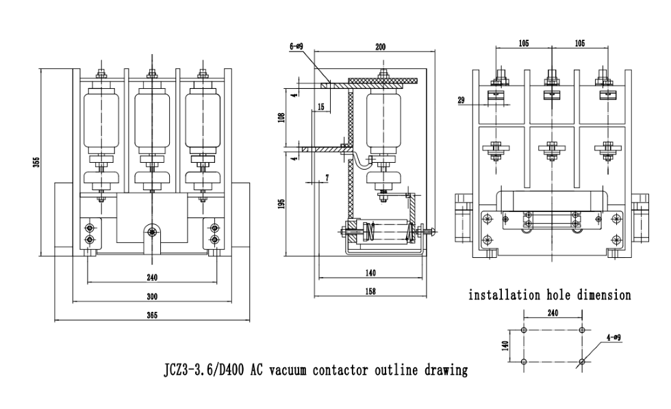JCZ3-3.6/200/400/630系列真空接触器