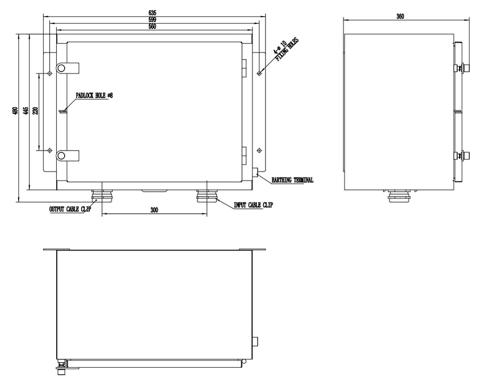 J-box outline drawing